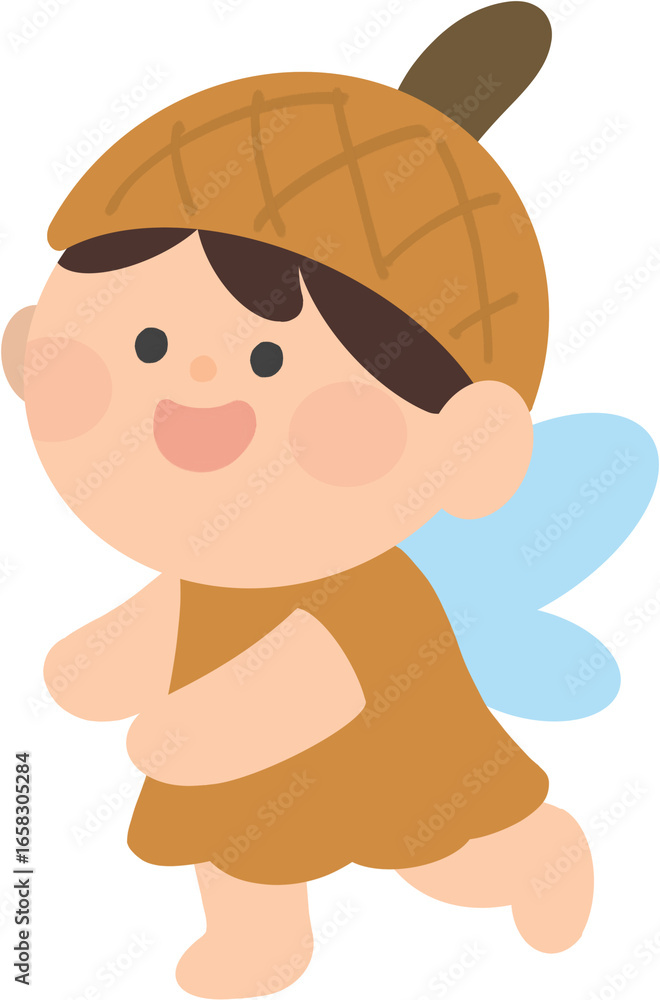 Obraz premium Forest Fairy with Acorn Cap
