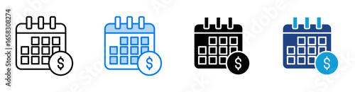 payday icon set multiple style collection