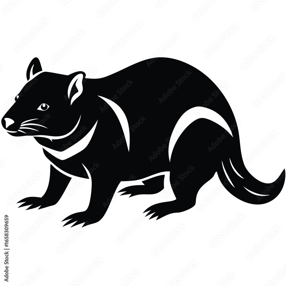 Obraz premium wolf cat vector sihouette