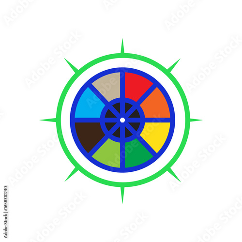compass and target art logo icon