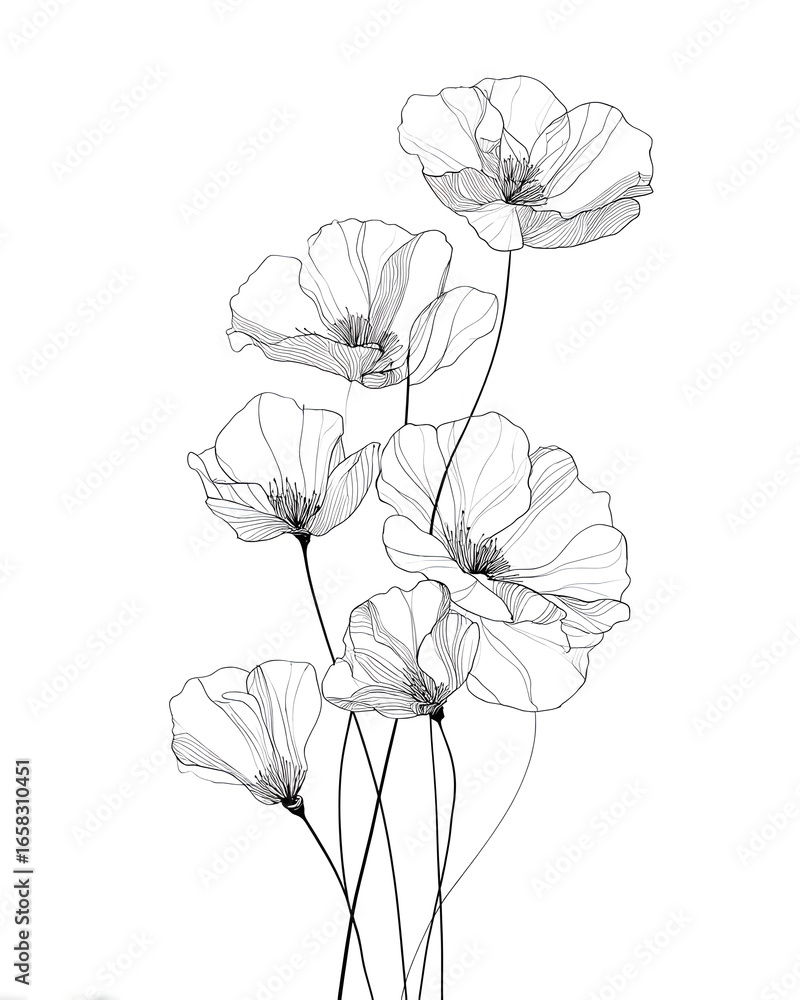 Obraz premium hand drawn flower