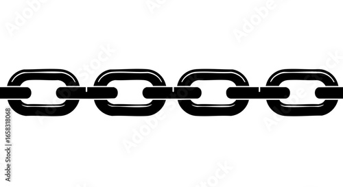 A sturdy chain with its links interlocked, symbolizing connection and strength.