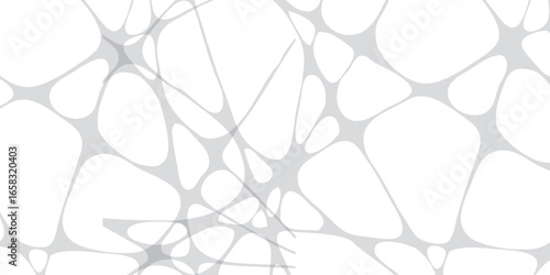 Abstract Organic Network Pattern of Interconnected Light Grey Lines.