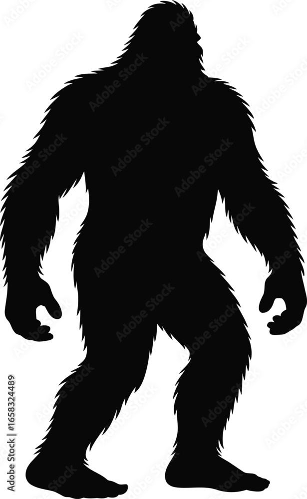 Fototapeta premium Bigfoot Svg, Big Foot Svg, Yeti Svg, Sasquatch Svg. Vector Cut file for Cricut, Silhouette,
