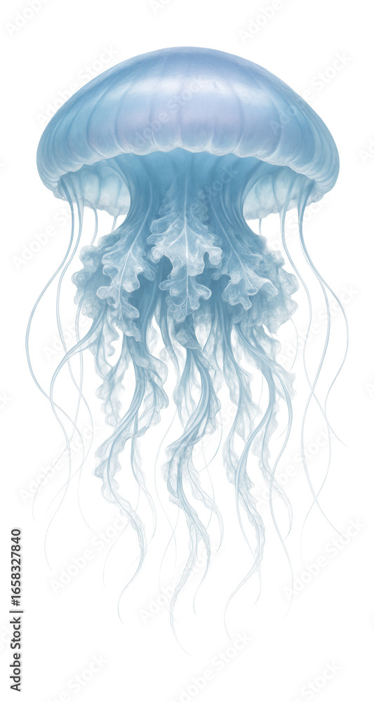 Naklejka premium Jellyfish with translucent body.