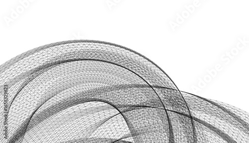 Abstract linear architecture vector 3d background