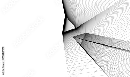 Abstract linear architecture vector 3d background