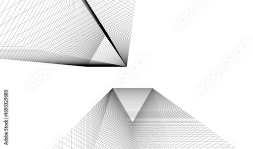 Abstract linear architecture vector 3d background