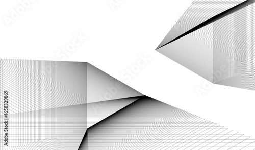 Abstract linear architecture vector 3d background