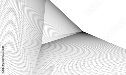 Abstract linear architecture vector 3d background