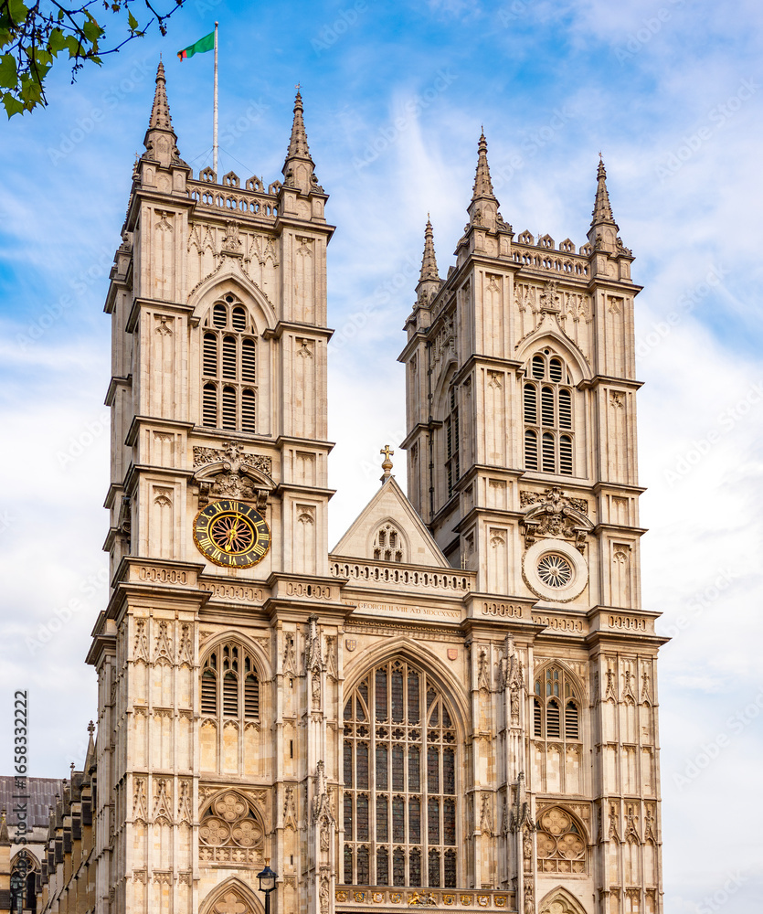 Towers of Westminster Abbey in London, UK Towers of Westminster Abbey in London, UK