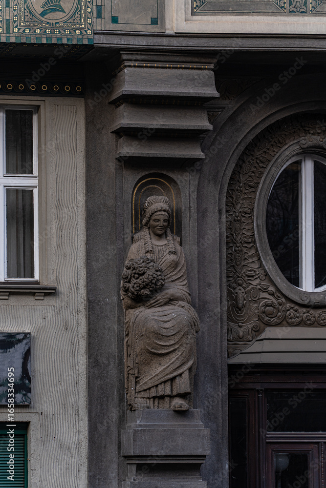 Obraz premium Decooration of the building in Old Prague