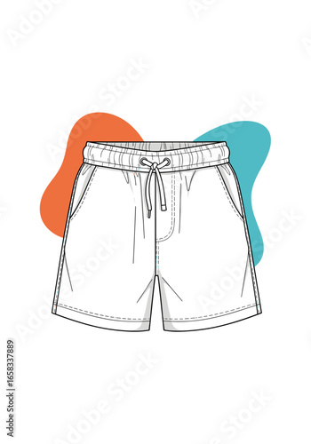 Casual elastic waist drawstring shorts for everyday wear comfort