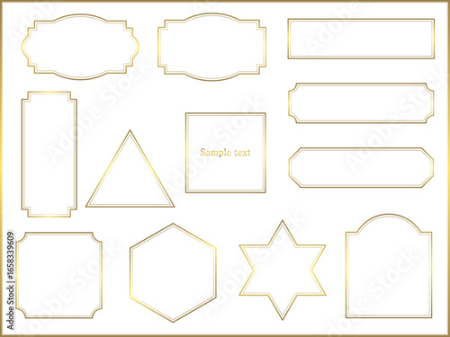 シンプルで綺麗なゴールドのクラシックフレームセット