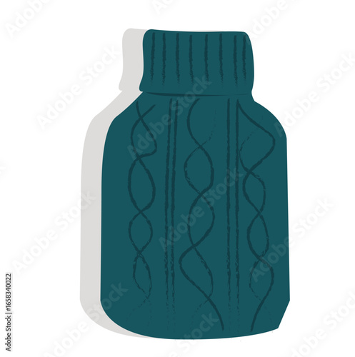 green  hot water bottle icon.