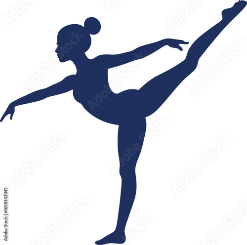 Black vector silhouette of running and jumping athletes in action