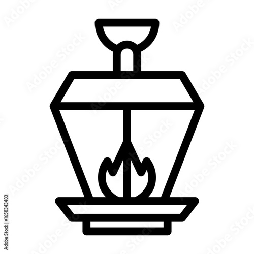 lantern line icon