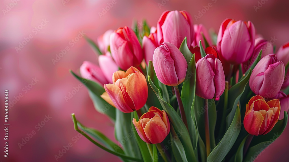 Naklejka premium Happy Mother's day and Women's Day decoration concept made from flower and gift box on pastel background.