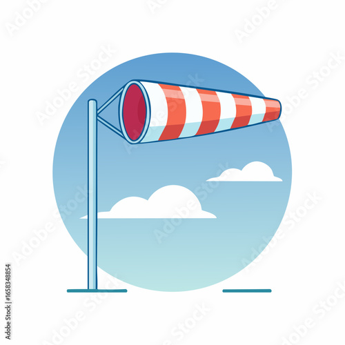 Cartoon Style Wind Vane Illustration