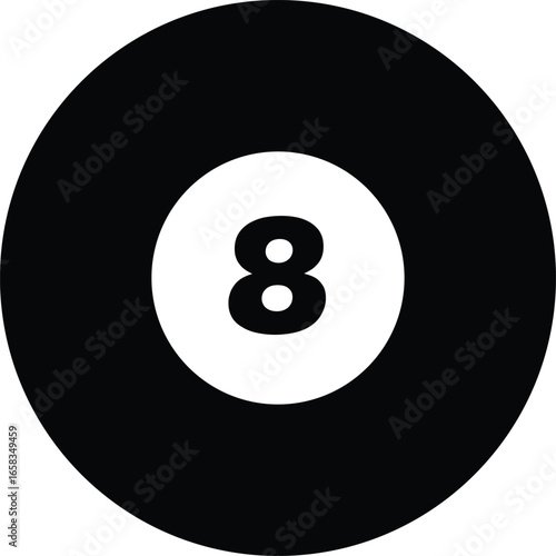 Vector Billiard ball no 8