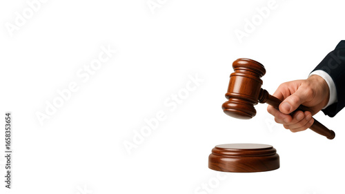 Judge gavel on transparent background png