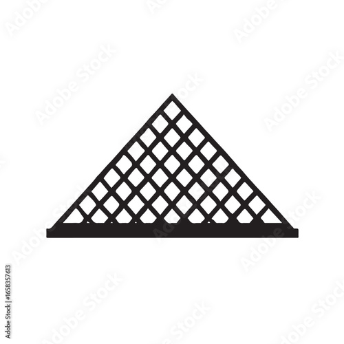 Louvre Pyramid Silhouette Vector