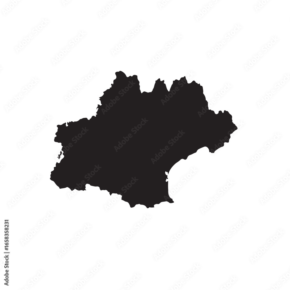 Fototapeta premium Occitanie Region Map Vector