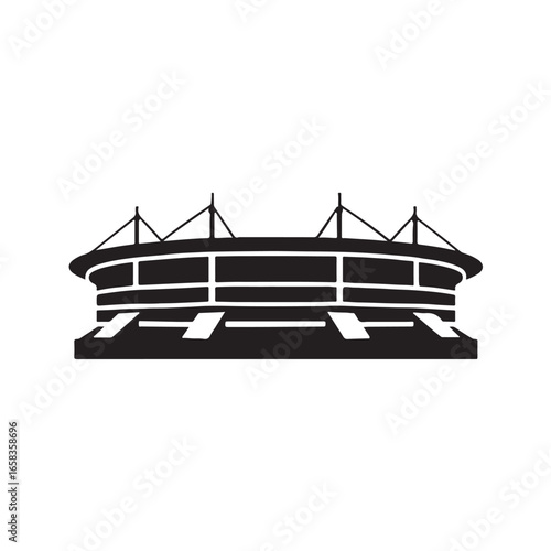 Stade de France Stadium Silhouette Vector