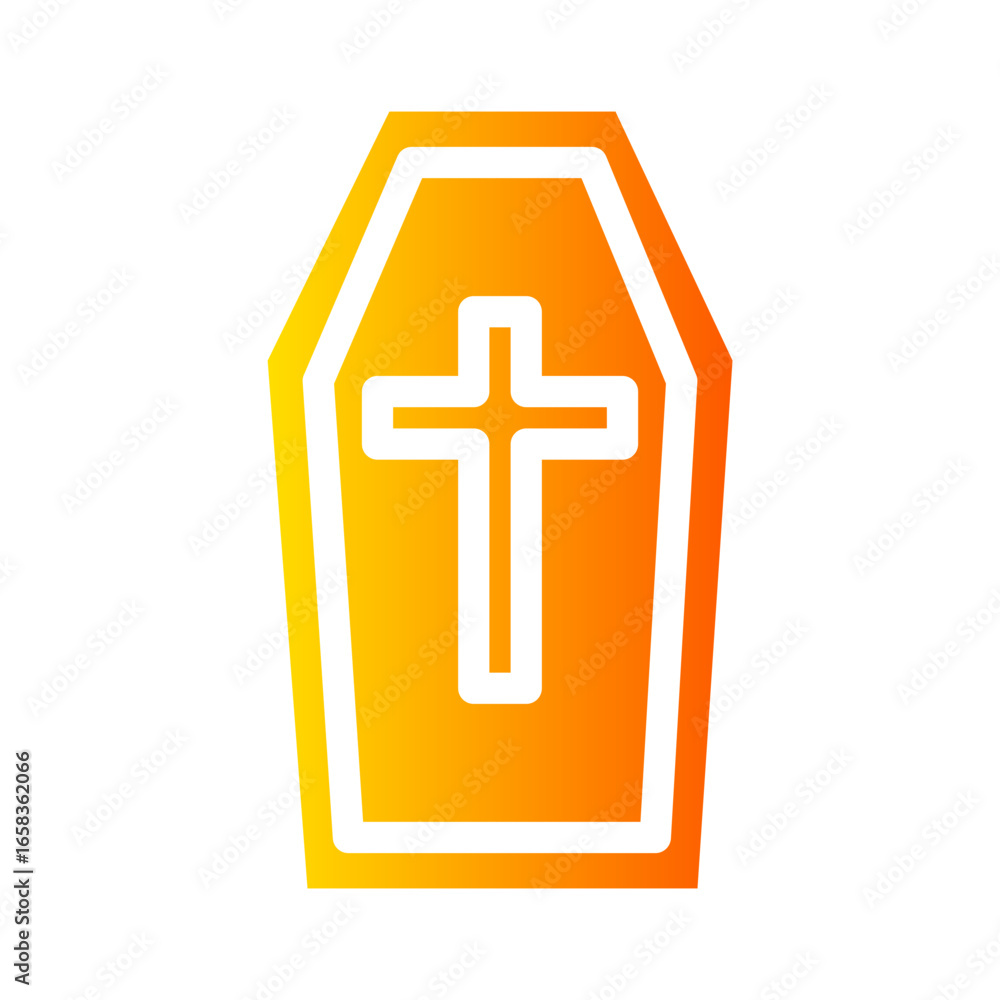 Obraz premium coffin gradient icon
