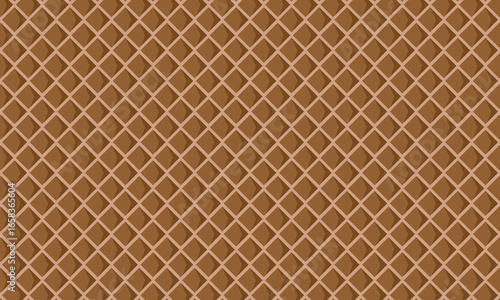 Vector illustration Seamless background pattern texture wafer waffle. Ice cream cone vector texture.
