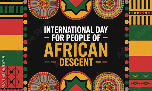 International Day for People of African Descent Vector Illustration for Poster