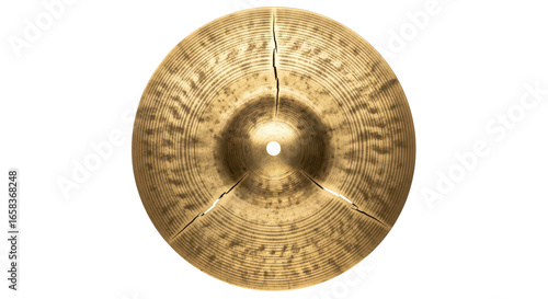 Isolated Broken Cymbal