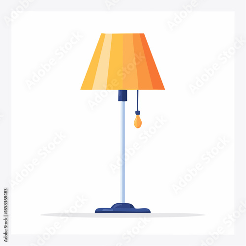 Orange Floor Lamp Illustration