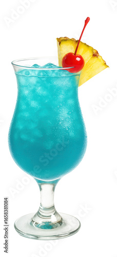 Blue Hawaii cocktail drink.