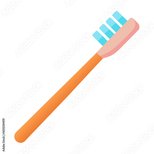 toothbrush with toothpaste