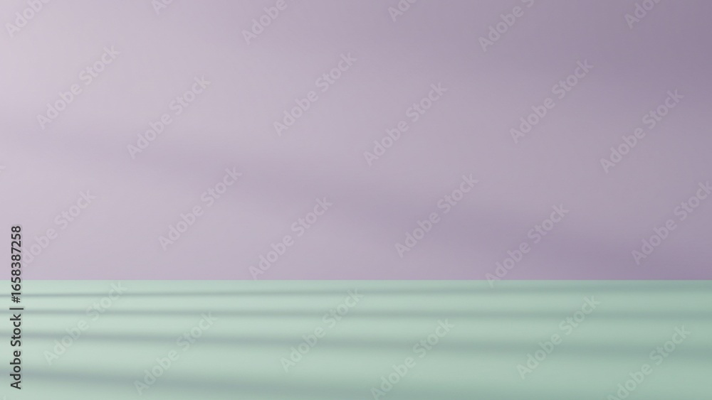Fototapeta premium Premium Minimalist Product Backdrop in Pastel Mint Green and Lavender for Beauty & Lifestyle Products