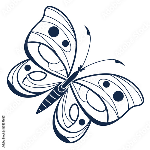 abstract butterfly illustration minimal geometric wings