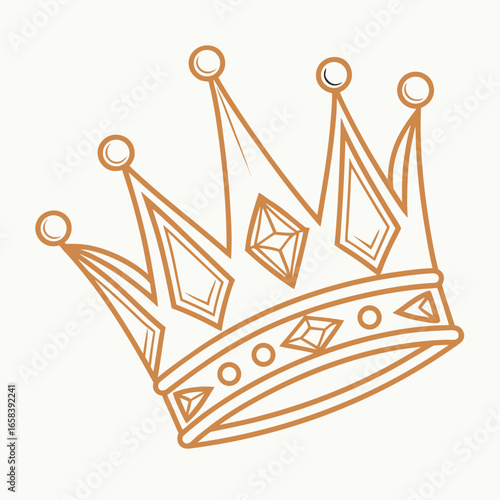 minimal crown logo geometric royal emblem simple