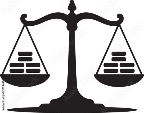 Scales of Justice Icon Symbolizing Balance, Fairness, and Legal Equality