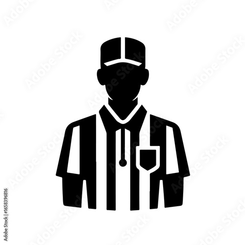 Referee silhouette, Referee vector