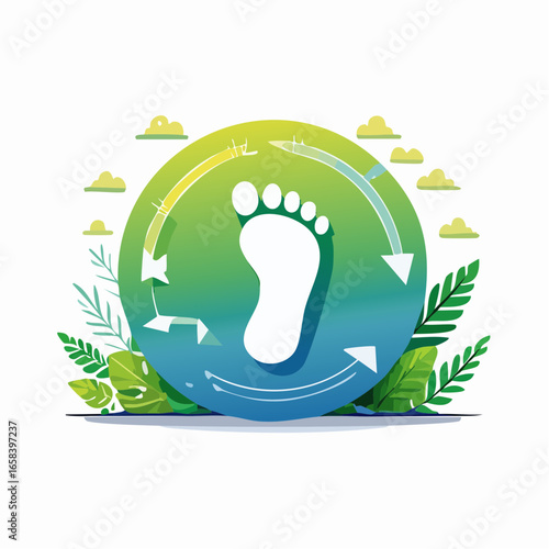 Abstract Environmental Footprint Graphic Design