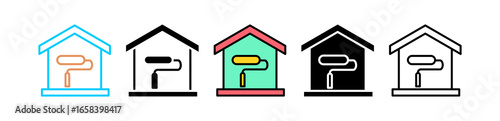 Home Renovation Multi style icon in line color, mixed, lineal color, glyph, line.