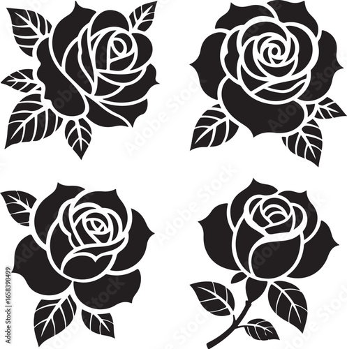 Modern rose emblem  premium botanical vector design for fashion branding, labels, packaging, editorial use; trusted commercial asset