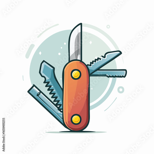 Cartoon Multitool Illustration