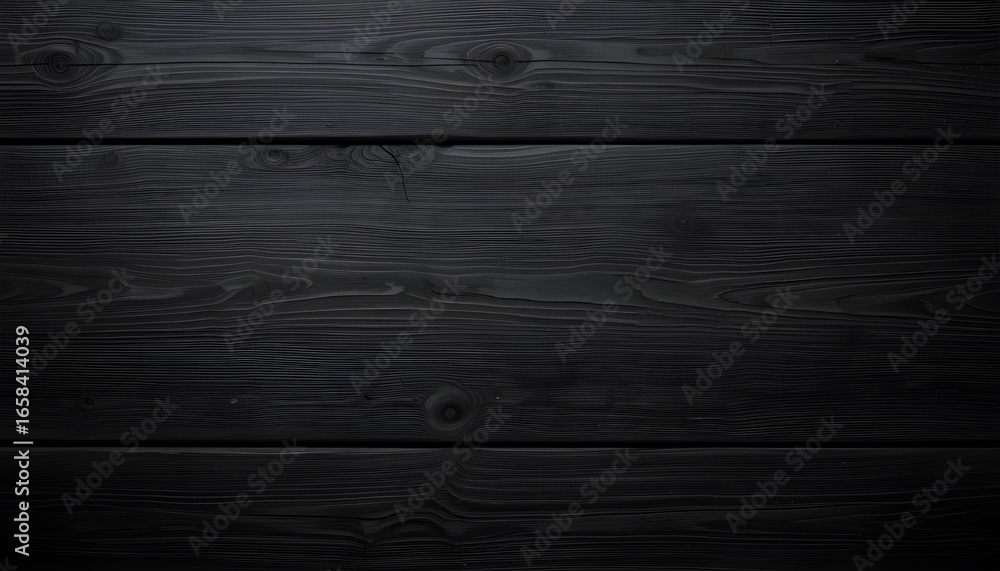 Naklejka premium Rustic Dark Wooden Background with Aged Black Wood Texture for Designs