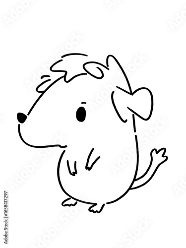 vector illustration of cartoon dog