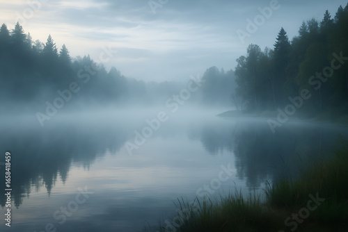 fog on the river