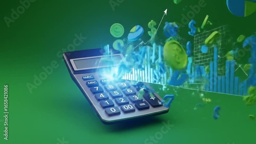 Wallpaper Mural Digital Finance: Calculator & Emerging Data Torontodigital.ca