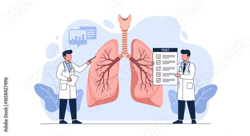 Respiratory health assessment and patient examination in a medical setting