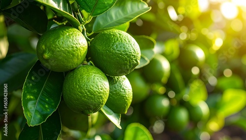 Wallpaper Mural Fresh limes on tree Torontodigital.ca